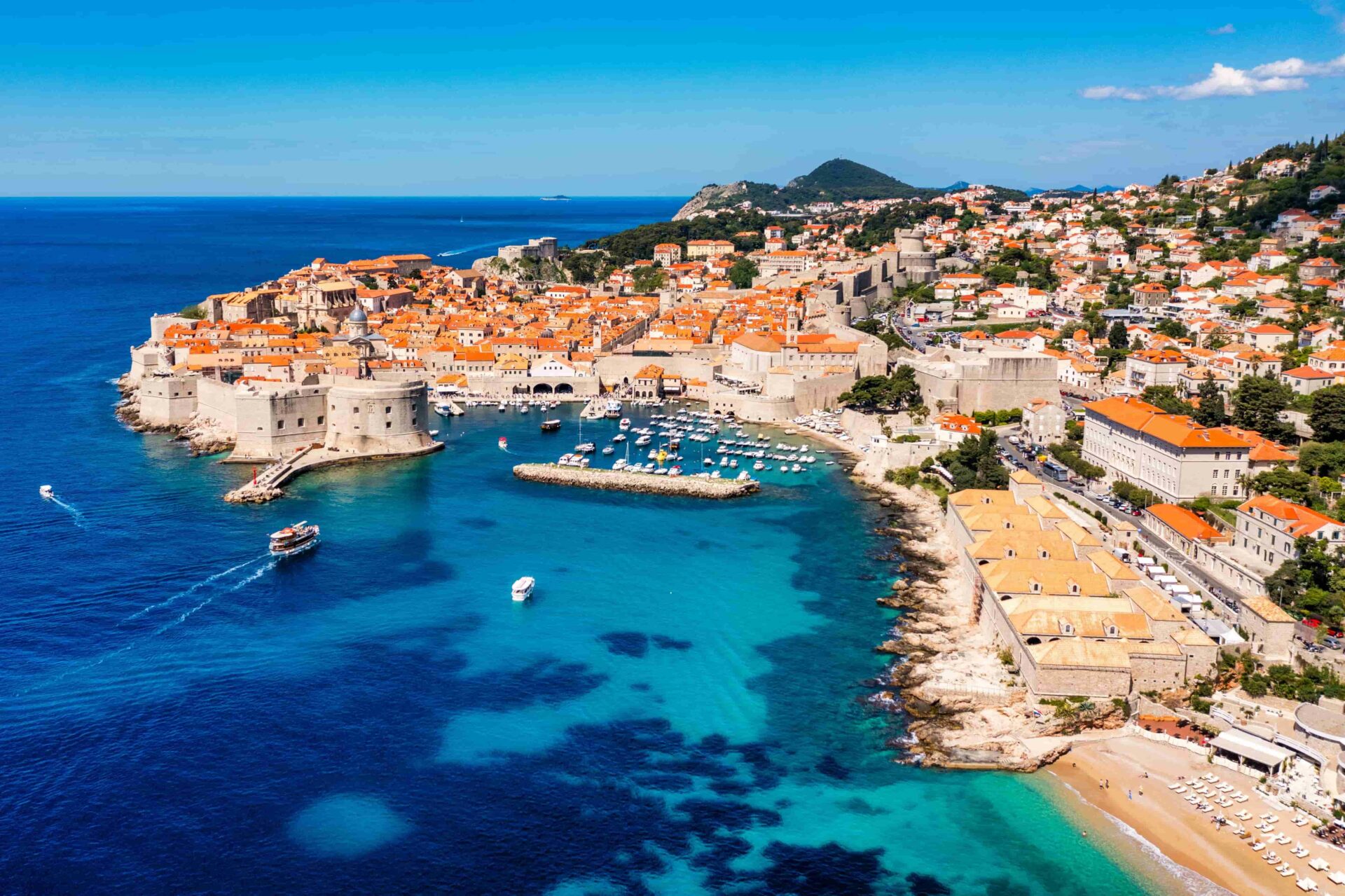 Vue sur la ville de Dubrovnik