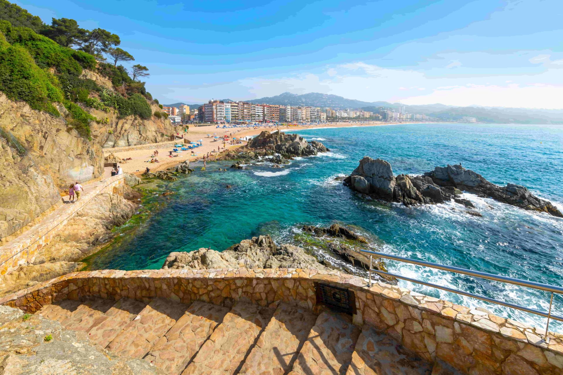 Littoral sur Lloret de Mar, Espagne